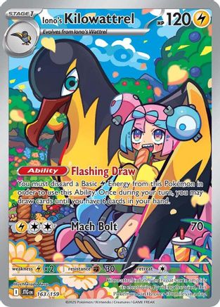 Iono's Kilowattrel (163) Holofoil - Journey Together