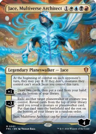 Jace, Multiverse Architect (Borderless) (001) Foil - Commander: Reality Fracture