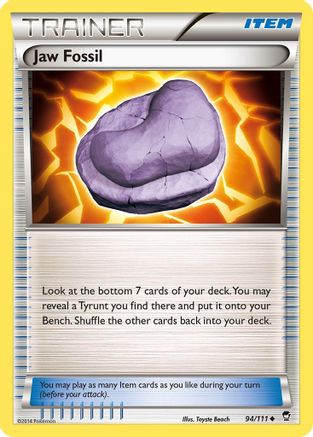 Jaw Fossil (94) Reverse Holofoil - Furious Fists