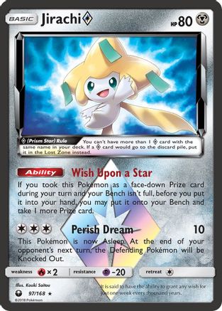 Jirachi Prism Star (97) Holofoil - Celestial Storm