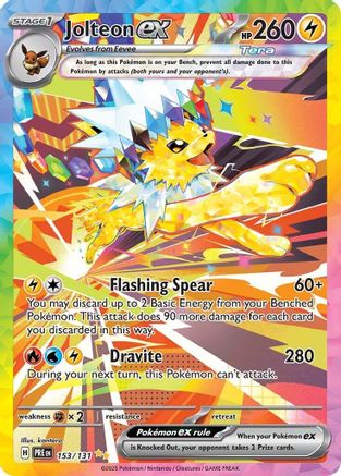 Jolteon ex (Alternate Full Art) (153) Holofoil - Prismatic Evolutions