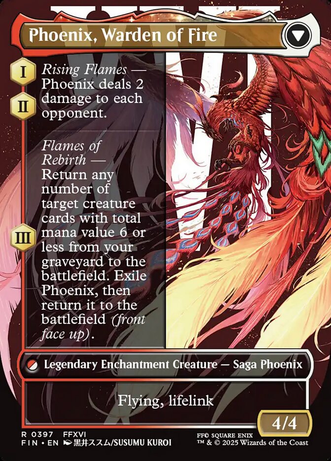 Joshua, Phoenix's Dominant // Phoenix, Warden of Fire (Borderless) (397) - FINAL FANTASY
