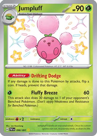 Jumpluff (98) Holofoil - Paldean Fates