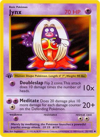 Jynx (31) (Unlimited) - Base Set (Shadowless)
