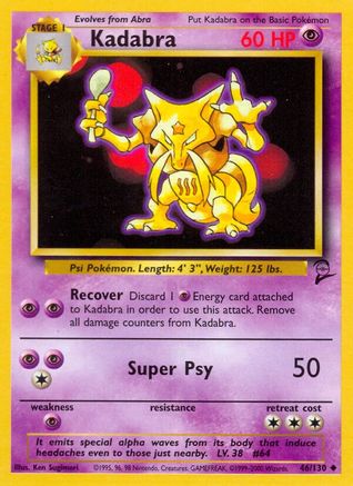 Kadabra (46) - Base Set 2