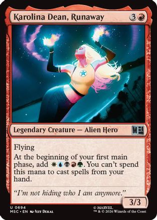 Karolina Dean, Runaway (694) Foil - Commander: Marvel Super Heroes