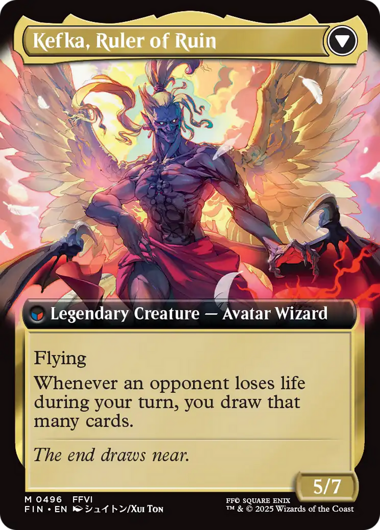 Kefka, Court Mage // Kefka, Ruler of Ruin (Extended Art) (496) Foil - FINAL FANTASY