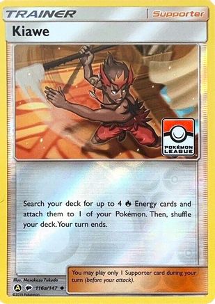 Kiawe (Pokemon League) (116a) Reverse Holofoil - League & Championship Cards