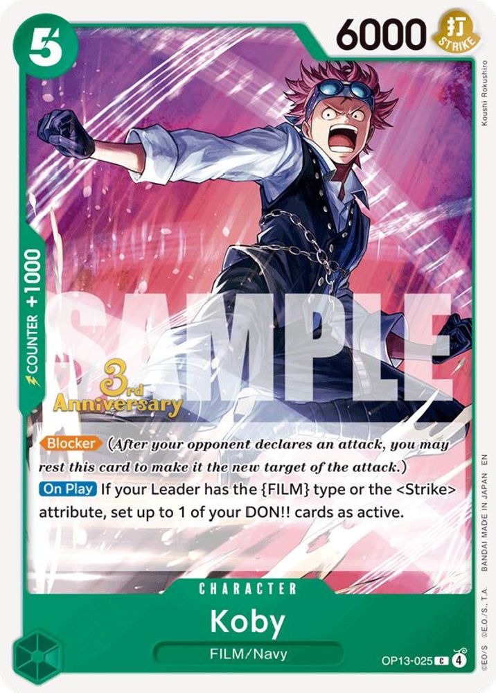 Koby (OP13-025) 3rd Anniversary Tournament Cards