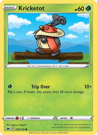 Kricketot (10) Reverse Holofoil - Crown Zenith