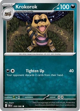 Krokorok (58) Reverse Holofoil - Black Bolt