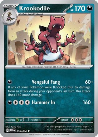 Krookodile (66) Reverse Holofoil - Phantasmal Flames