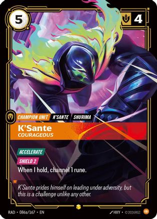 K'Sante, Courageous (Alternate Art) (086a) Foil - Radiance