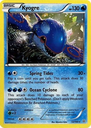 Kyogre (Cracked Ice Holo) (Deck Exclusives) (53) Holofoil - Primal Clash