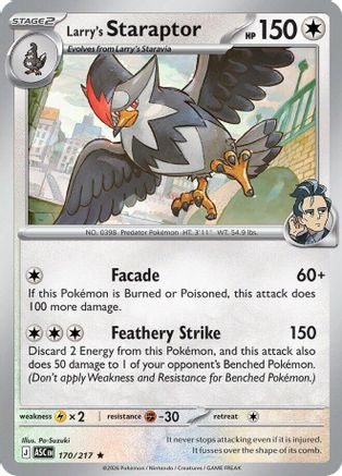 Larry's Staraptor (170) Reverse Holofoil - Ascended Heroes