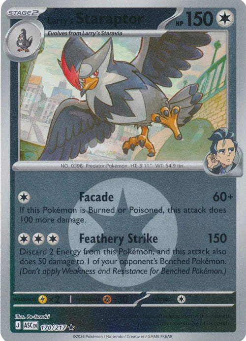 Larry's Staraptor (Energy Symbol Pattern) (170) Reverse Holofoil - Ascended Heroes