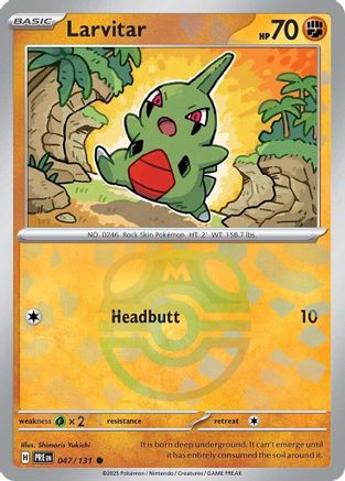 Larvitar (Master Ball Pattern) (47) Reverse Holofoil - Prismatic Evolutions