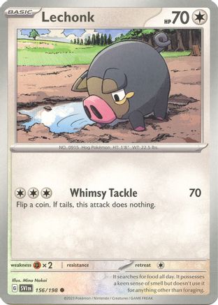 Lechonk (156) Reverse Holofoil - Scarlet & Violet