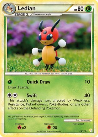 Ledian (25) Reverse Holofoil - HeartGold & SoulSilver