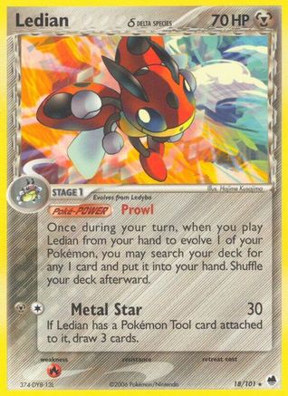 Ledian (Delta Species) (18) - Dragon Frontiers