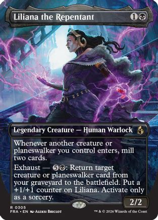 Liliana the Repentant (Borderless Echoed Pairs) (305) Foil - Reality Fracture