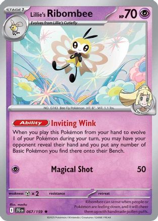 Lillie's Ribombee (67) Reverse Holofoil - Journey Together