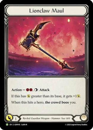 Lionclaw Maul (GEM145) Cold Foil - Gem Pack 5