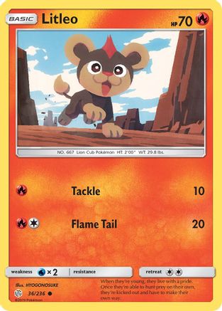 Litleo (36) Reverse Holofoil - Cosmic Eclipse