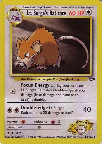 Lt. Surge's Raticate (53) (Unlimited) - Gym Challenge