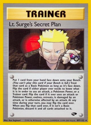 Lt. Surge's Secret Plan (107) (1st Edition) - Gym Challenge