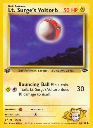 Lt. Surge's Voltorb (86) (1st Edition) - Gym Challenge