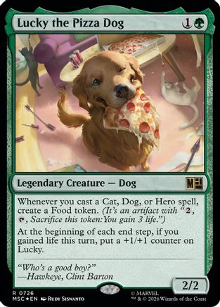 Lucky the Pizza Dog (726) Foil - Commander: Marvel Super Heroes
