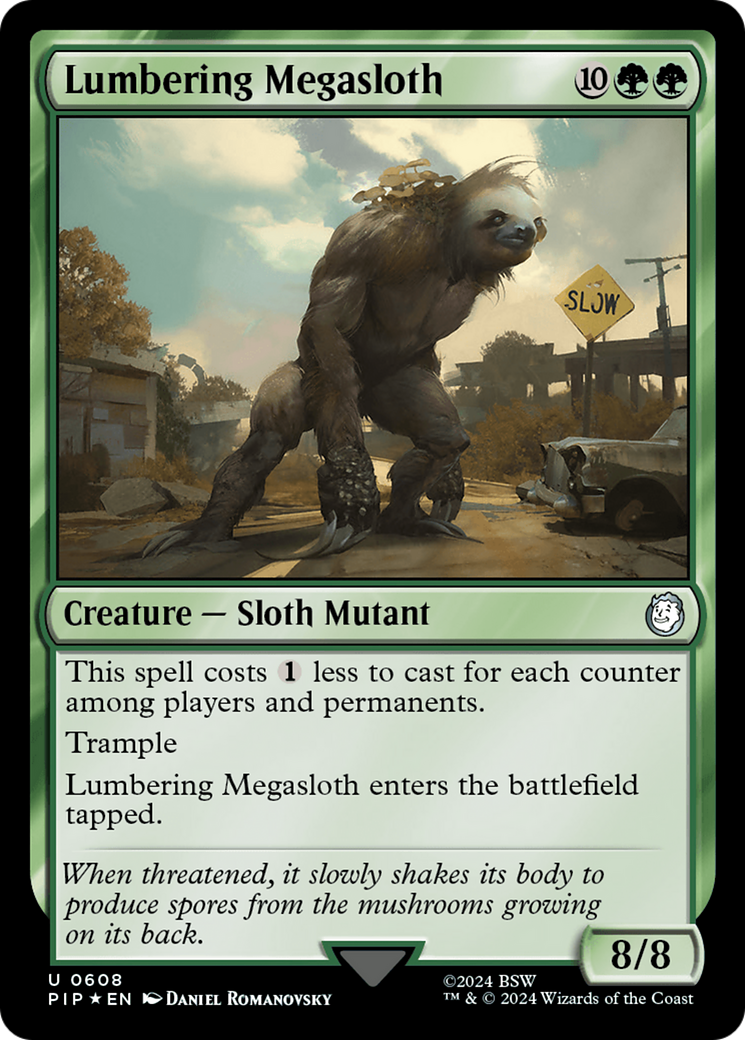 Lumbering Megasloth (608) Surge Foil - Fallout