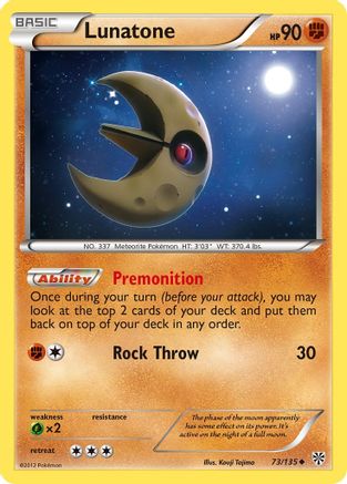Lunatone (73) Reverse Holofoil - Plasma Storm