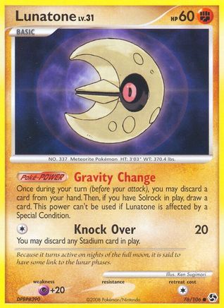 Lunatone (76) Reverse Holofoil - Great Encounters