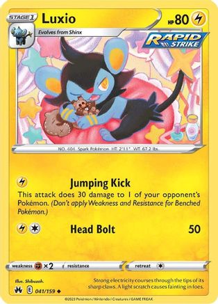 Luxio (41) Reverse Holofoil - Crown Zenith
