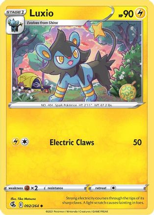 Luxio (92) Reverse Holofoil - Fusion Strike