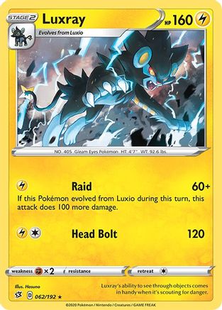 Luxray (62) Reverse Holofoil - Rebel Clash