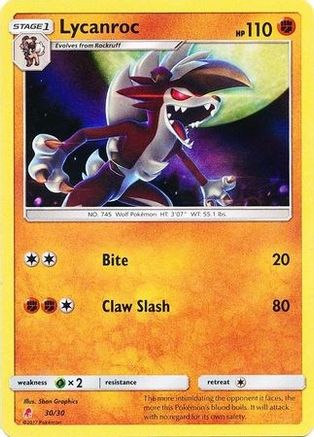 Lycanroc (30) Holofoil - Trainer Kit: Lycanroc & Alolan Raichu