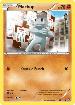 Machop (44) Reverse Holofoil - Furious Fists