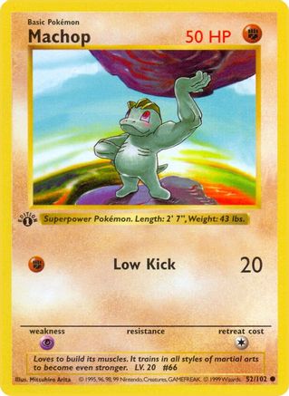 Machop (52) (Unlimited) - Base Set (Shadowless)