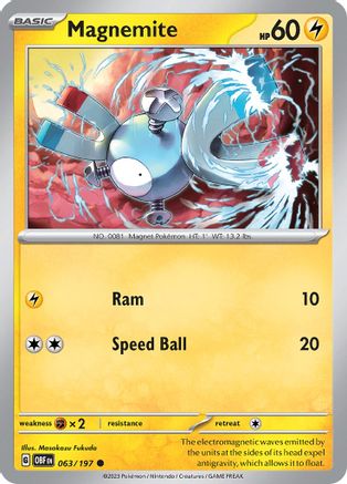 Magnemite (63) Reverse Holofoil - Obsidian Flames