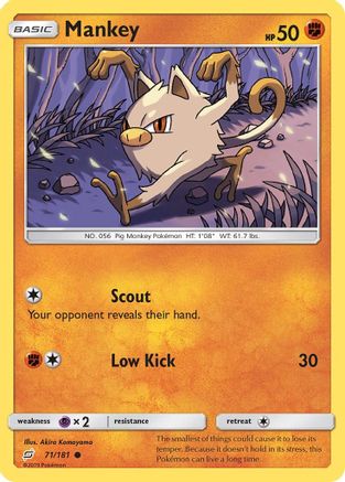 Mankey (71) Reverse Holofoil - Team Up