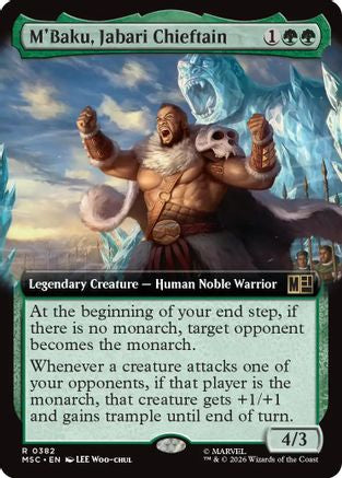 M'Baku, Jabari Chieftain (Extended Art) (382) - Commander: Marvel Super Heroes