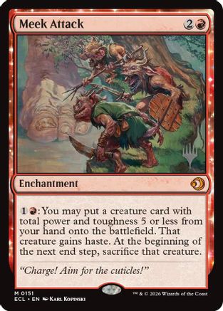 Meek Attack (Promo Pack) (151) Foil - Lorwyn Eclipsed