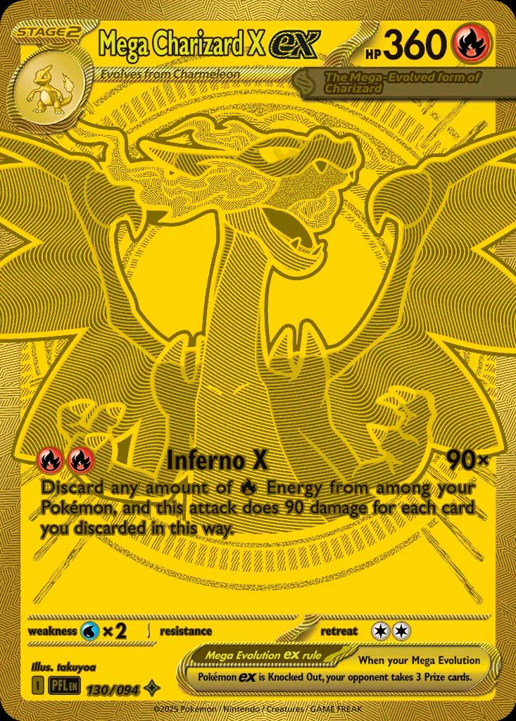 Mega Charizard X ex (Gold) (130) Holofoil - Phantasmal Flames
