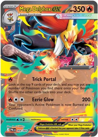 Mega Delphox ex (8) Holofoil - Pitch Black