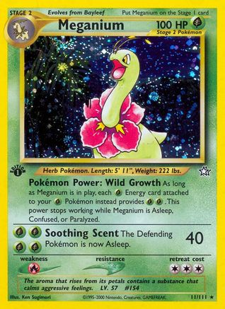 Meganium (11) (1st Edition) Holofoil - Neo Genesis