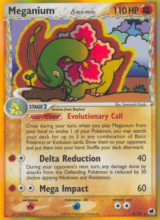 Meganium (Delta Species) (4) Holofoil - Dragon Frontiers