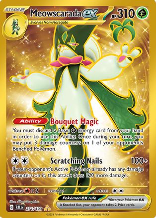 Meowscarada ex (Gold) (271) Holofoil - Paldea Evolved